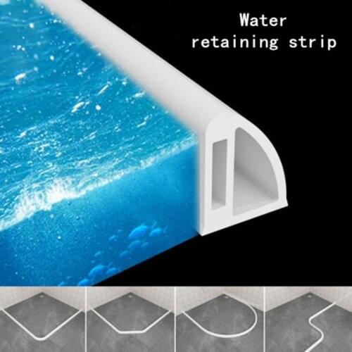 Multi-size Silicone Bendable Bathroom Water Stopper Dry and Wet Separation Partition Flood Barrier Door Bottom Sealing Strip