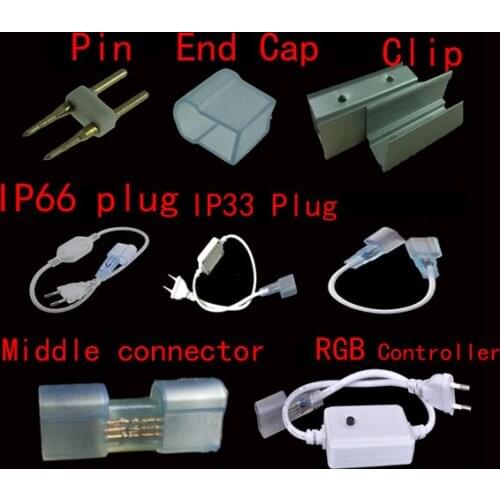 LED Flex Neon Rope Light Power Cord Splice Connector 2ft LED Flex Neon fitting