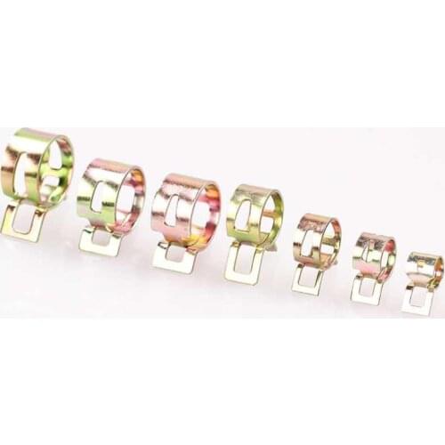 4mm-25mm Pipe Clamps for choose Fuel Spring Clip Vacuum Silicon 65Mn Autos Autos Spring Clip Fuel Oil Water Hose Clamp