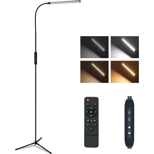 Floor lamp Remote/touch control dimming Color temperature adjustment Portable Flexible Bedroom living room reading Piano light