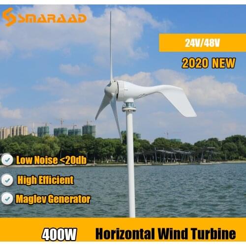 Free Shipping From China 400W 12V 24V Wind Turbine Generator Small Windmill With 0-600W Charge Controller, High-performance