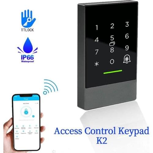 IP66 Waterproof TTLock Fingerprint Access Control System Bluetooth Keypad Reader K2