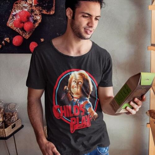 Chucky T-Shirt Classic Fun 100 Cotton T Shirt Printed Short Sleeves Tee Shirt Man 3xl