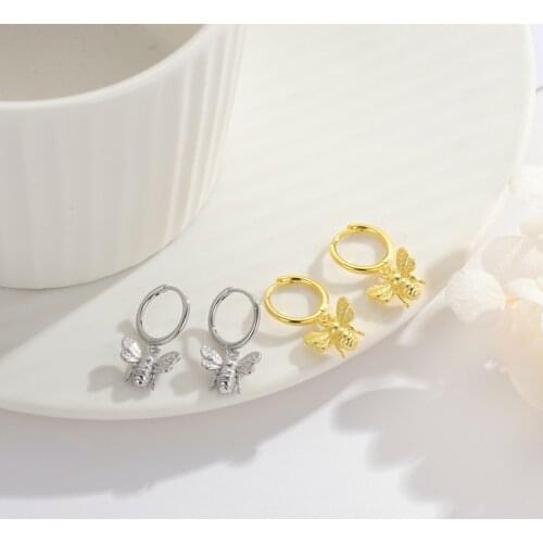 925 sterling silver jewelry with temperament small animal earrings wild ins golden bee earrings for female party gifts wholesale