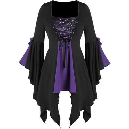 Sequins Patchwork Vintage Gothic Bandage Women Dress Irregular Goth Vampire Witch Dresses Medieval Renaissance Cosplay SP1532