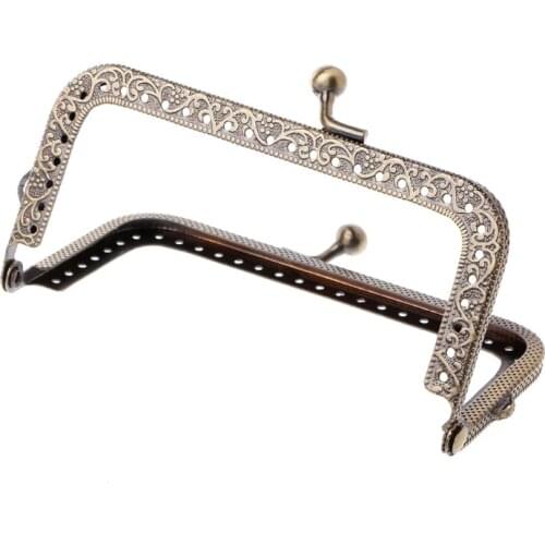 THINKTHENDO 1Pc DIY Purse Handbag Coins Bags Metal Kiss Clasp Lock Frame DIY Craft 10.5cm Bag Parts Accessories