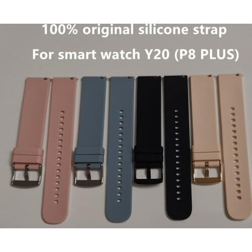 100% Original Silicone Strap For Smart Watch Y20 Smart Watch P8 Plus Quick Disassembly Strap With Double Ear Pins