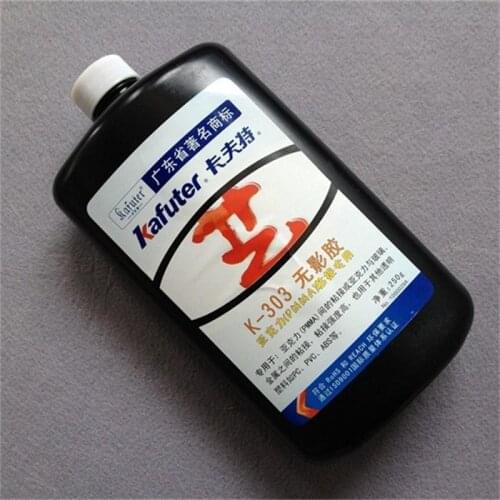 100% Genuine 250g kafuter K-303 UV glue PMMA acrylic adhesive bonding transparent plastic PVC ABS metal