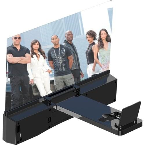 12-Inch Bluetooth Audio Style Cell Phone Amplifier F12 HD Screen Magnifier Desktop Support Bluetooth speaker