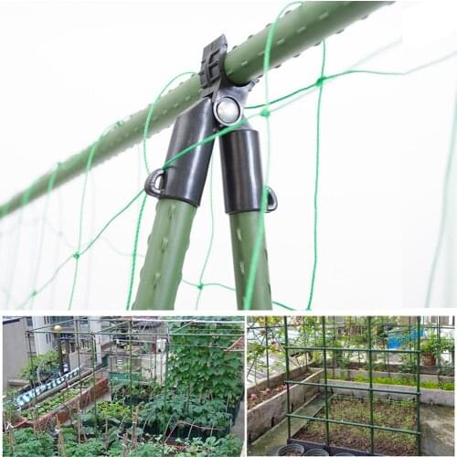 12Pcs Garden Connector Bracket Parts Greenhouse Film Buckles Universal Clip Garden Rotatable Fastener Sunshade Net Tools