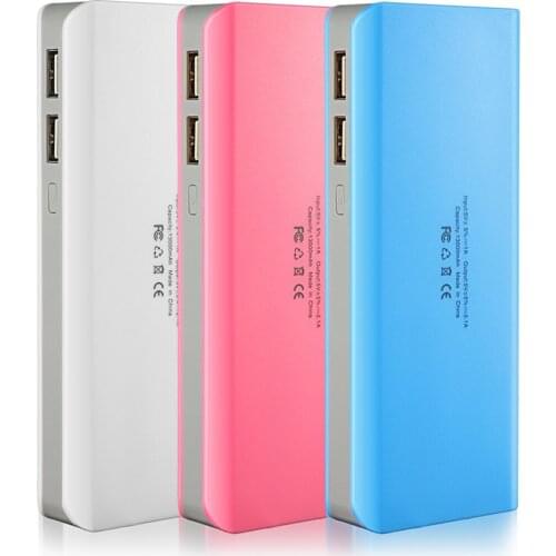 13000mah Power Bank Case External Batteries Portable Mobile Phone Backup Bank with Two USB Interface Charger Portable Power Bank