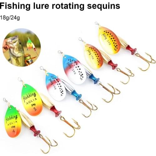 18g/24g Fishing Lures Fishing Spoon Long Cast Spinner Bait with Hook Trout Bass Pike Hard Bait Fishing Accessories high quality