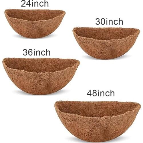 3pcs Coconut Wire Semi-Circular Flower Pot Hanging Garden Replacement Pad Decor for Gardening Vegetable Flower Gar _WK