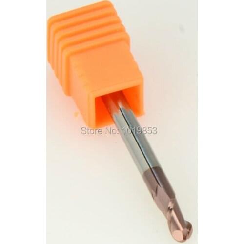 5pcs SLONS S300-R2x4x50L HRC55 milling cutter tungsten solid carbide BALL NOSE end mill for steel or copper
