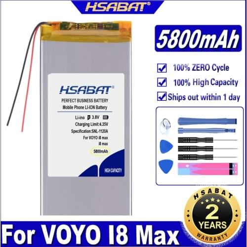 HSABAT I8 Max 5800mAh Battery for VOYO I8 Max Tablet PC Accumulator 2 wire Batteries