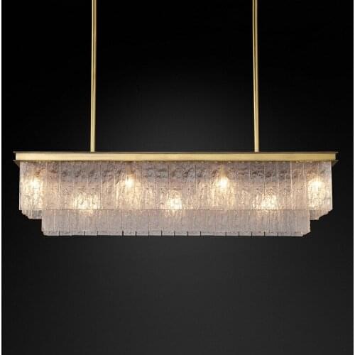 American Crystal Chandelier Creative Living Room Led Simple Atmosphere Modern Living Room Restaurant Luxury Villa Simple Crystal