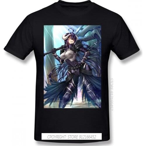 OVERLORD Nazarick Kaiso Gadian Momonga Anime TShirts For Men Albedo Funny O-Neck 100% Cotton T Shirt