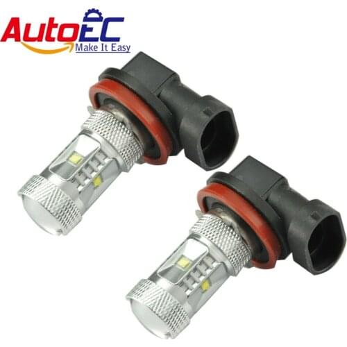 AutoEC 2 x Led High Power H11 30w H7 H8 H16 Car Fog Day time running Light Driving Headlight DRL white 12v #LI12