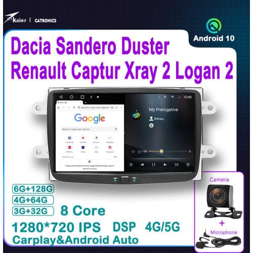 Car dvd radio 6+128G android gps navigation Dacia/Sandero/Duster/Renault/Captur/Lada/Xray 2/Logan 2 multimedia gps