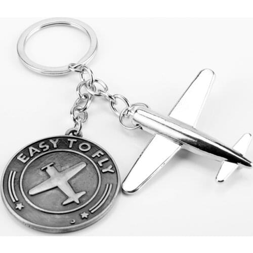 Travel Sky Plane Keychain Metal Coin Pendant Key Chain Key Rings Men Car Key Accessories Gifts