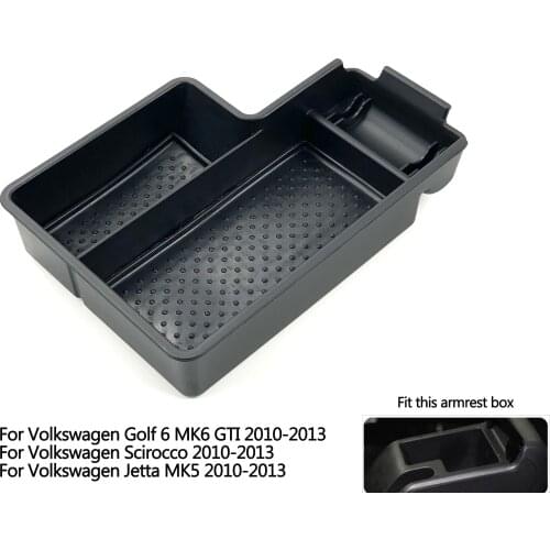 For Volkswagen Golf 5 Golf 6 MK6 GTI SCIROCCO Jetta MK5 central storage box broadhurst armrest remoulded car glove storage box