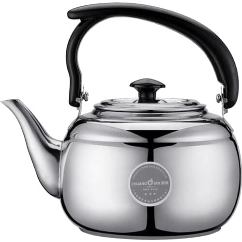 1L Stainless Steel Teapot Kitchen Tea Kettle Metal Stovetop Tea Pot Teapot A