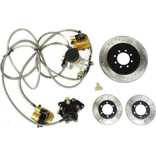 Four-wheeled Beach Car Go-kart Refit Accessories One Tow Three-disc Brake Hydraulic Brake Pump with Brake Disc Foot Brake