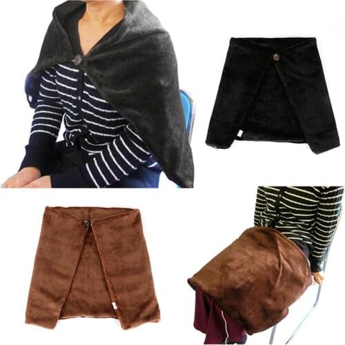USB Electric Warming Heating Blanket Pad Shoulder Neck Mobile Heating Shawl Office Soft Winter Warm Health Care Washable Blanket