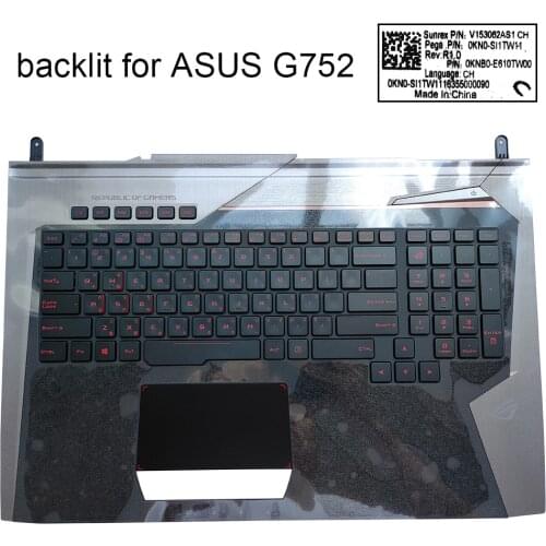 GFX72 TW Traditional Chinese palmrest Backlight keyboard gaming laptop pc for Asus ROG G752 G752VS G752VM G752VY G752VL G752VT