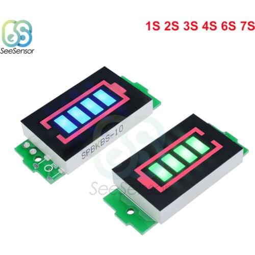 1S 2S 3S 4S 6S 7S Series Li-po Li-ion Lithium Battery Capacity Indicator Module Display Electric Vehicle Battery Power Tester