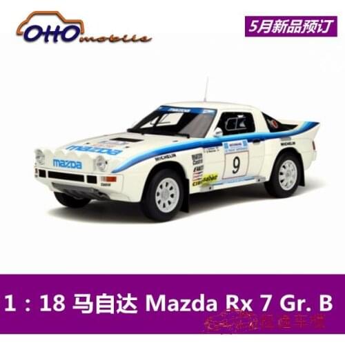 OTTO 1:18 Mazada RX7 GR.B Diecast Collection of Simulation Alloy Car Model Children Toys