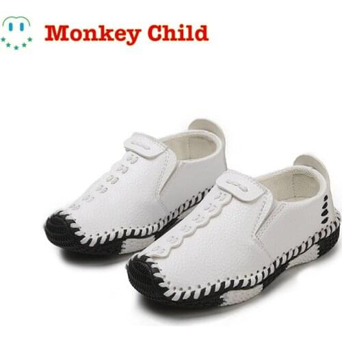 Comfortable New Kids Autumn Student Loafers Baby Toddler Shoes Casual Flat Leather Shoes Children Boys moccasin Girls Shoes