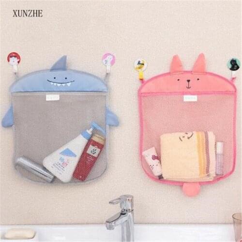 Wall Hanging Cartoon Mesh Storage Bag Home Bedroom Kitchen Sundries Rangment Kids Toys Bathroom Organizer Basket Waterproof