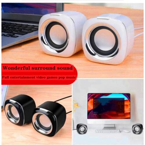New notebook small audio computer desktop speaker mini mobile phone subwoofer USB portable home surround sound fashion design