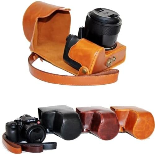 New Pu Leather Camera Case For Leica V-Lux Typ 114 Camera Bag Cover Hard Case Protective Cover With strap