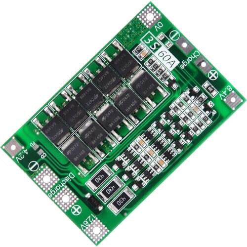 3S 12.6V 60A Lithium Battery Charger Protection Board Module 18650 Li-ion Battery Cell Charging BMS Balanced Version