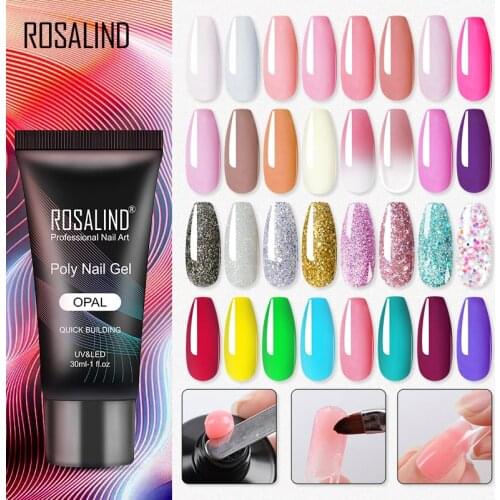 ROSALIND 30ML Poly UV Gel Polish Extension Finger Nail Art Manicure Acryl Gel Semi Permanent Varnish Hybrid UV Builder Gel
