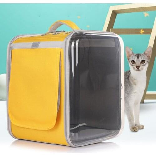 Portable Pet Bag Travel Outdoor Shoulder Transparent And Breathable Pet Bag Puppy Kitten Packaging Carrying Pet Supplies