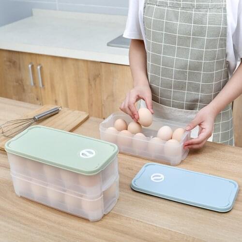 Egg Fresh Box Storage Collecting Box Basket Kitchen Refrigerator Transparent Egg Tray Egg Holder For Refrigerator