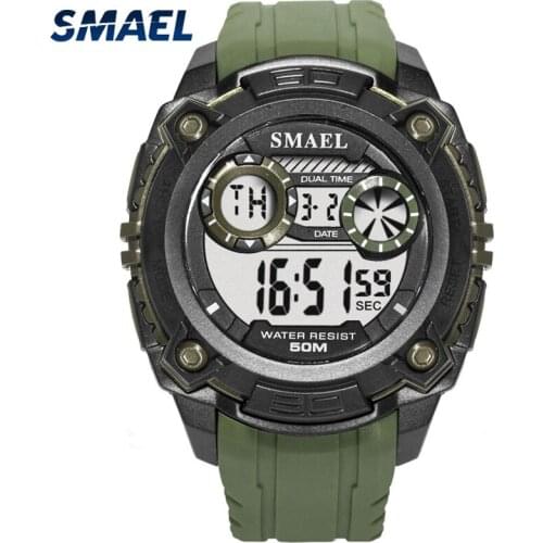 SMAEL Brand Fashion Men Watch 50m Waterproof Top Luxury LED Digital Man Relogio Masculino Mens Sport Army Military Watches 1390