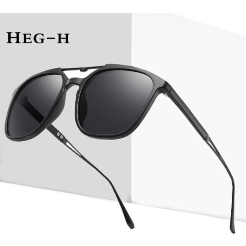 Retro Classic Vintage Square Polarized Sunglasses Women Brand Designer Sun Glasses Men Metal Frame Pink Lens Eyewear Driving