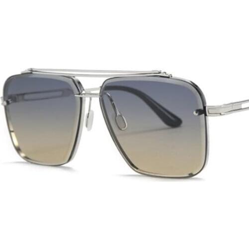 Fashion New Metal Frame Square Sunglasses Women 2020 Luxury Brand Design Gradient Sun Glasses Men Oversize Vintage Goggles UV400