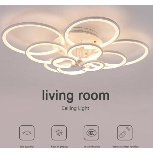 Modern Living Room Lights Warm and comfortable Ceiling Light LED Bedroom Study Light Remote Control Function Lighting