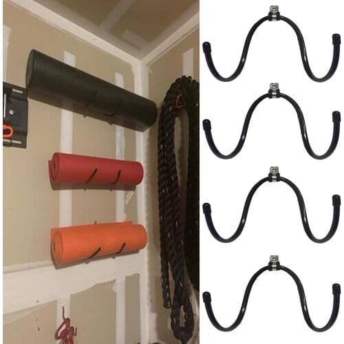 AUXPhome Wall-Mounted Yoga Mat Foam Roller and Towel Rack Holder- Yoga and Barre Mats Storage Rack Wall Holder Storage Shelf Exe