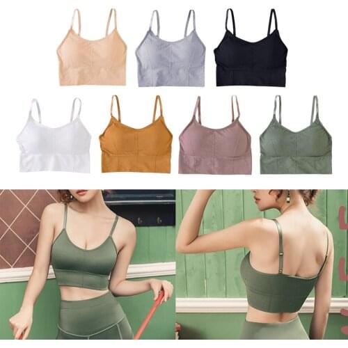 High Quality Womens Yoga Sports Bra Padded Cup Gym Fitness Crop Top Vest