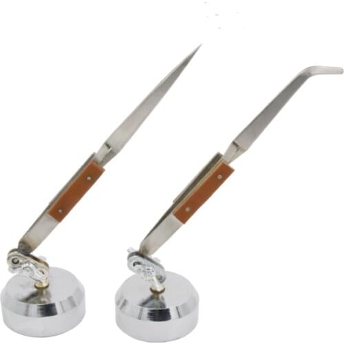 Jeweler Selflock Tweezers Third Hand Stand with Tweezer