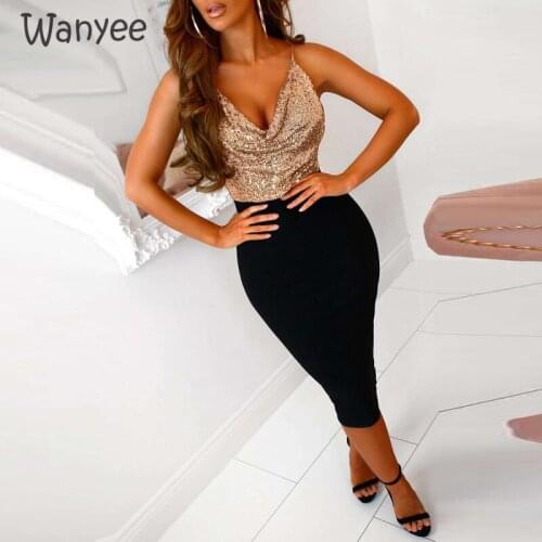 2021 New Summer Sexy Party Patchwork Women Glitter Club Mini Strap Dresses Sequin Stitching Tight Dress with Adjustable Straps