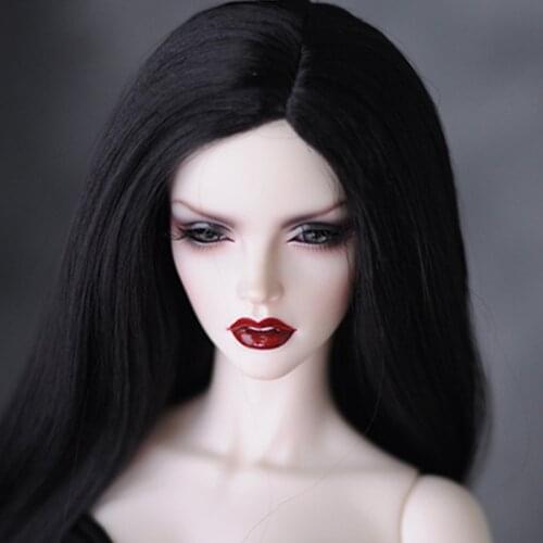 1/3 8-9" Bjd Wig Mohair Fashion Style Black BJD Doll Wig Hair ForBJD Doll