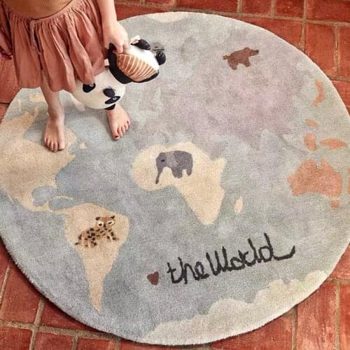 100CM Cartoon Carpet Alfombras Children Special Carpets Ins Lovely Living Room Rug Bedroom Carpet tapetes de sala
