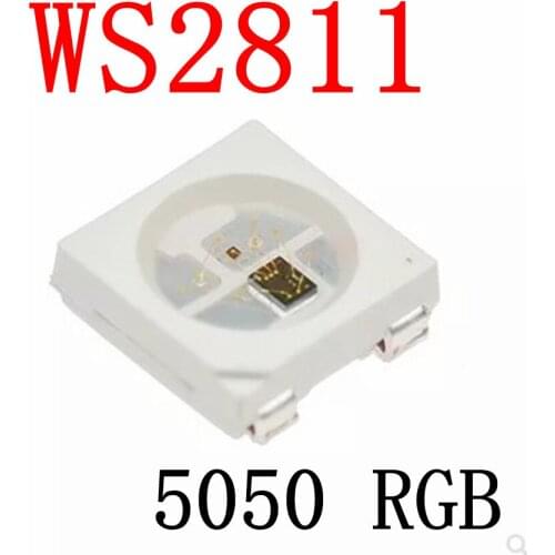 1000pcs X WS2812B-4 WS2811 WS2812 5050 RGB DC5V Four-legged built-in driver IC lamp bead SMD LED Free Shipping